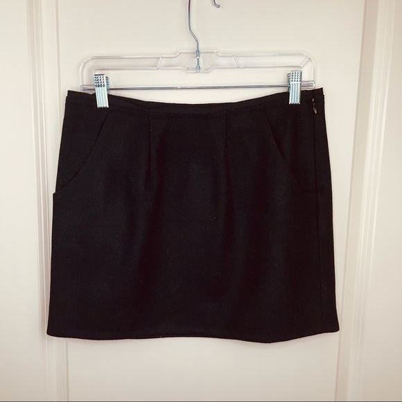 J Crew Black Felted Wool Pocket Mini Skirt 4 - Picture 14 of 14